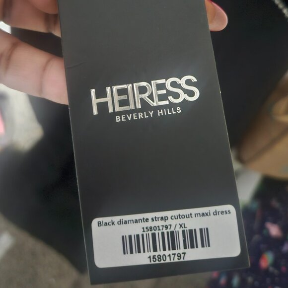 Heiress Beverly Hills Diamanté Strap Cutout Maxi Dress - Picture 4 of 4